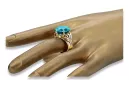 Ring Vintage style Aquamarine 8K žlté zlato vrc029x-aq Art Deco